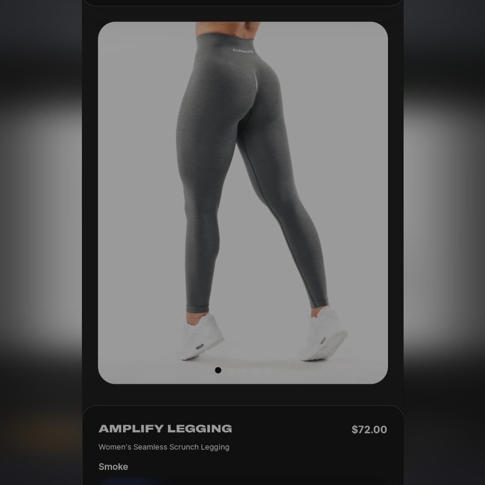 Alphelete Amplify leggings smoke